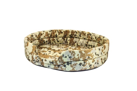 Лежанка Хантер-ВЕПРЬ №5 овальная стеганая камуфляж.поликоттон, поролон 84*64*18см/9295