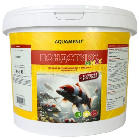 Рыбы ведро Аква меню Пондстикс Микс 35л/9кг ЧЗ