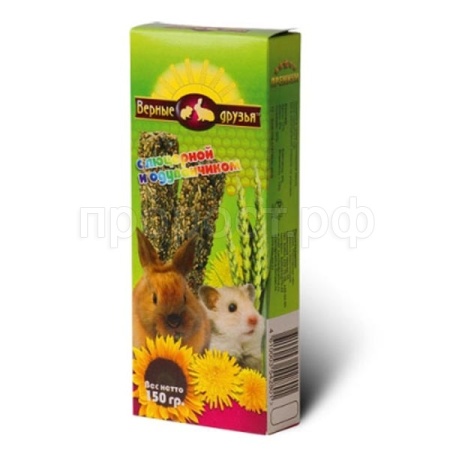 Лакомство для грызунов Палочки Люцерна и одуванчик Верные друзья 150гр