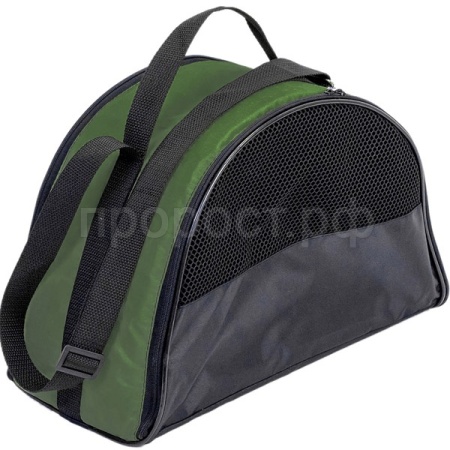 Сумка переноска ЧИП Конверт-Полукруг №0 расклад.с карм. и ремнем 37*17*23см зеленая/9055зел/Дарэлл