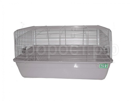 Клетка д/круп.грыз (кролик) N1 ДКкR1 с кормушкой для сена 60*36*32см серый/4шт/Евро