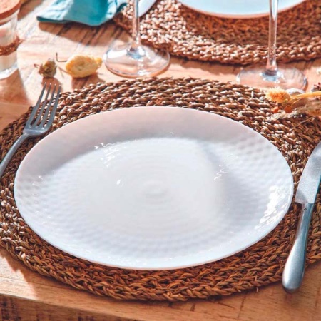 Тарелка обеденная "PAMPILLE WHITE" 25см