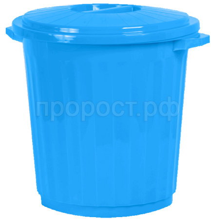 Бак 35л с крышкой голубой 01002