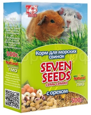 Корм для морских свинок SEVEN SEEDS с орехом 500гр