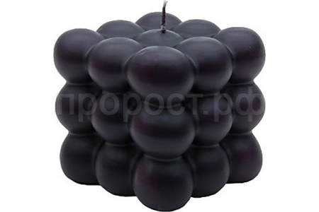 Свеча Неокуб 60*60мм черный 105757 /16шт/Волшебная страна