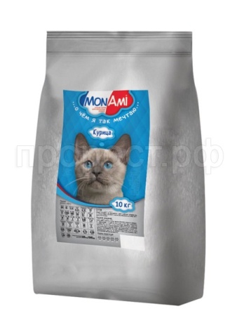 Корм для кошек МонАми Курица 10кг