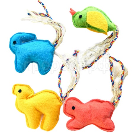 Игрушка к Зверушки яркие с косичками/4шт/K2038/ЗР