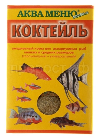 Корм для рыб  Аква меню Коктейль 15г/60шт/