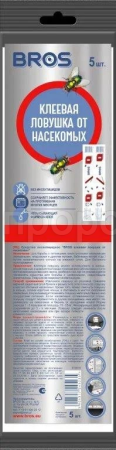 Липкая полоска BROS от мух 5шт