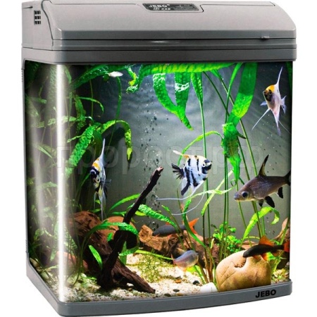 Аквариум 338R 35л 380*270*460мм графит/Jebo/73537011