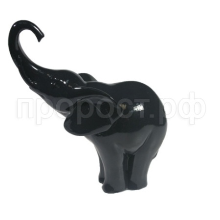 Фигура Слон (черный глянец) L15W7H16 см 713337/I034 