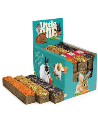 Лакомство для грызунов Палочка из луговых трав с топлингом ассорти Литтл Ван  85гр